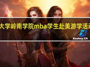 中山大学岭南学院mba学生赴美游学活动圆满结束