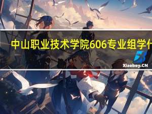 中山职业技术学院606专业组学什么
