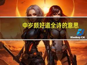中岁颇好道全诗的意思