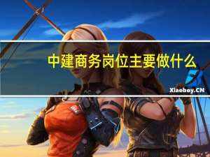 中建商务岗位主要做什么