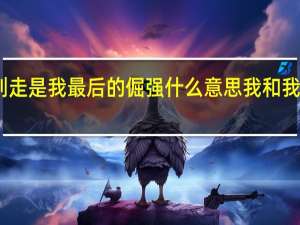 中指划走是我最后的倔强什么意思 我和我最后的倔强