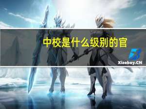 中校是什么级别的官