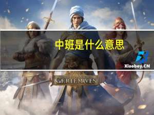 中班是什么意思