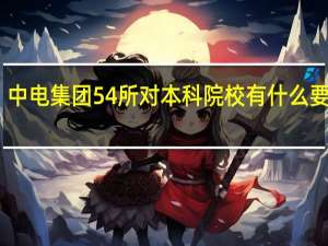 中电集团54所对本科院校有什么要求啊