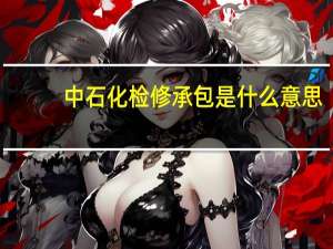 中石化检修承包是什么意思