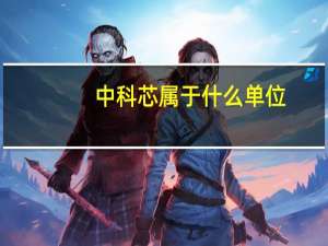 中科芯属于什么单位