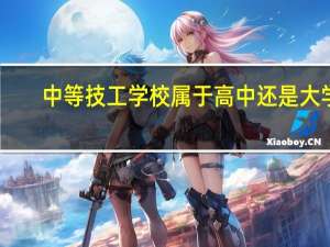 中等技工学校属于高中还是大学