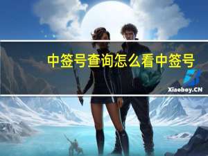 中签号查询怎么看中签号