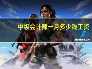 中级会计师一月多少钱工资