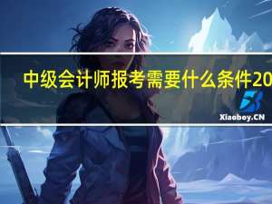 中级会计师报考需要什么条件2024