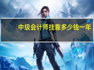 中级会计师挂靠多少钱一年