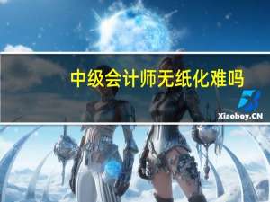 中级会计师无纸化难吗
