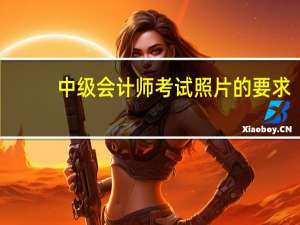 中级会计师考试照片的要求