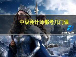 中级会计师都考几门课