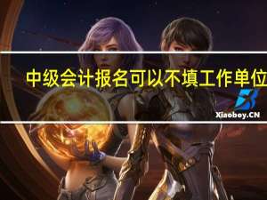 中级会计报名可以不填工作单位吗