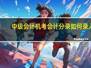 中级会计机考会计分录如何录入