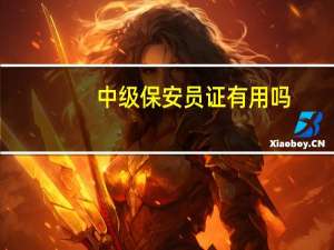 中级保安员证有用吗