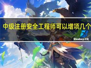 中级注册安全工程师可以增项几个专业