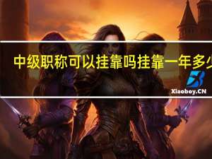 中级职称可以挂靠吗挂靠一年多少钱