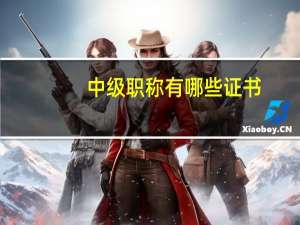 中级职称有哪些证书