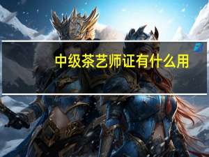 中级茶艺师证有什么用