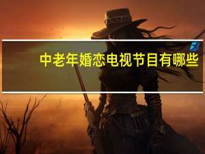 中老年婚恋电视节目有哪些