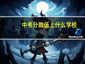 中考分数低上什么学校