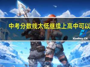 中考分数线太低继续上高中可以吗