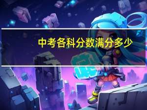 中考各科分数满分多少
