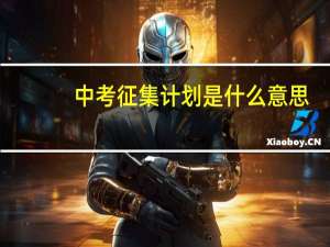 中考征集计划是什么意思