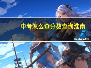 中考怎么查分数查询淮南