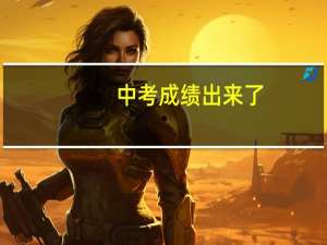 中考成绩出来了