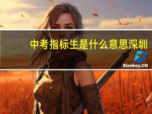 中考指标生是什么意思深圳（中考指标生是什么意思）