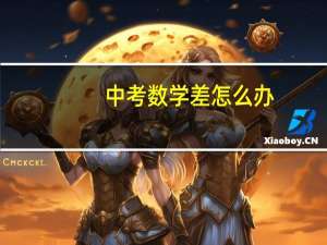 中考数学差怎么办