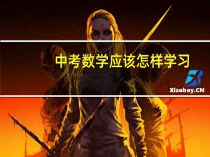 中考数学应该怎样学习