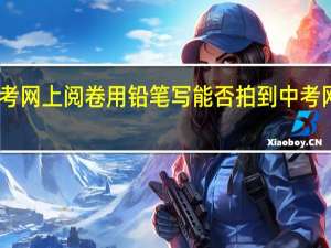 中考网上阅卷用铅笔写能否拍到 中考网上阅卷