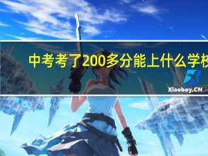 中考考了200多分能上什么学校