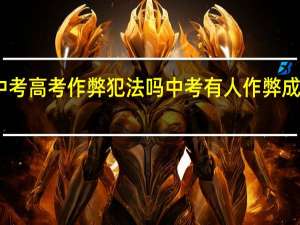 中考高考作弊犯法吗 中考有人作弊成功了吗