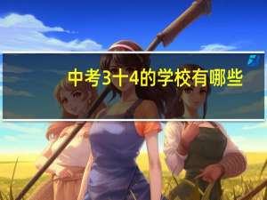 中考3十4的学校有哪些