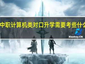 中职计算机类对口升学需要考些什么内容