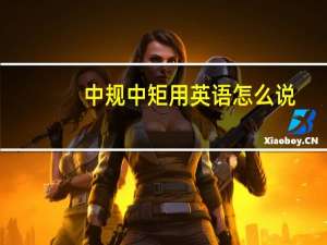 中规中矩用英语怎么说（中规中矩）