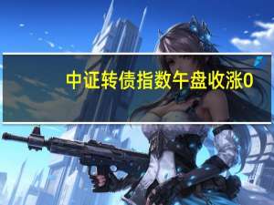 中证转债指数午盘收涨0.09%N富仕转涨30%福蓉转债涨超7%万顺转债涨超6%；中钢转债跌超8%神通转债跌超7%