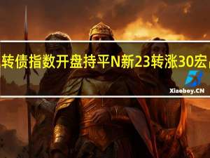 中证转债指数开盘持平N新23转涨30%宏昌转债涨8.5%瀛通转债涨近8%中装转2跌1.5%