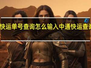 中通快运单号查询怎么输入 中通快运查询物流单号