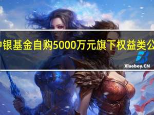 中银基金自购5000万元旗下权益类公募基金