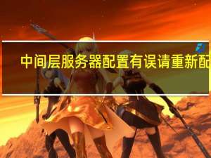 中间层服务器配置有误请重新配置（中间层）