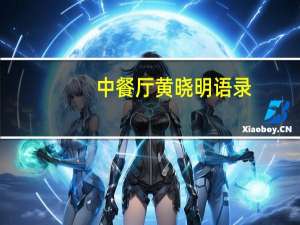 中餐厅黄晓明语录