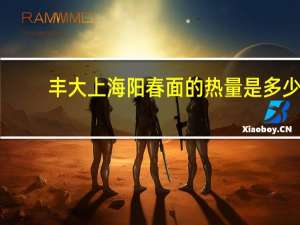 丰大 上海阳春面的热量是多少