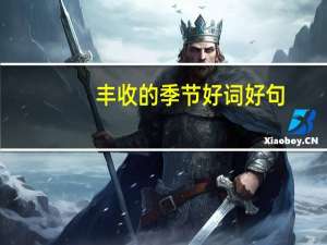 丰收的季节好词好句