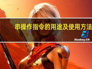 串操作指令的用途及使用方法